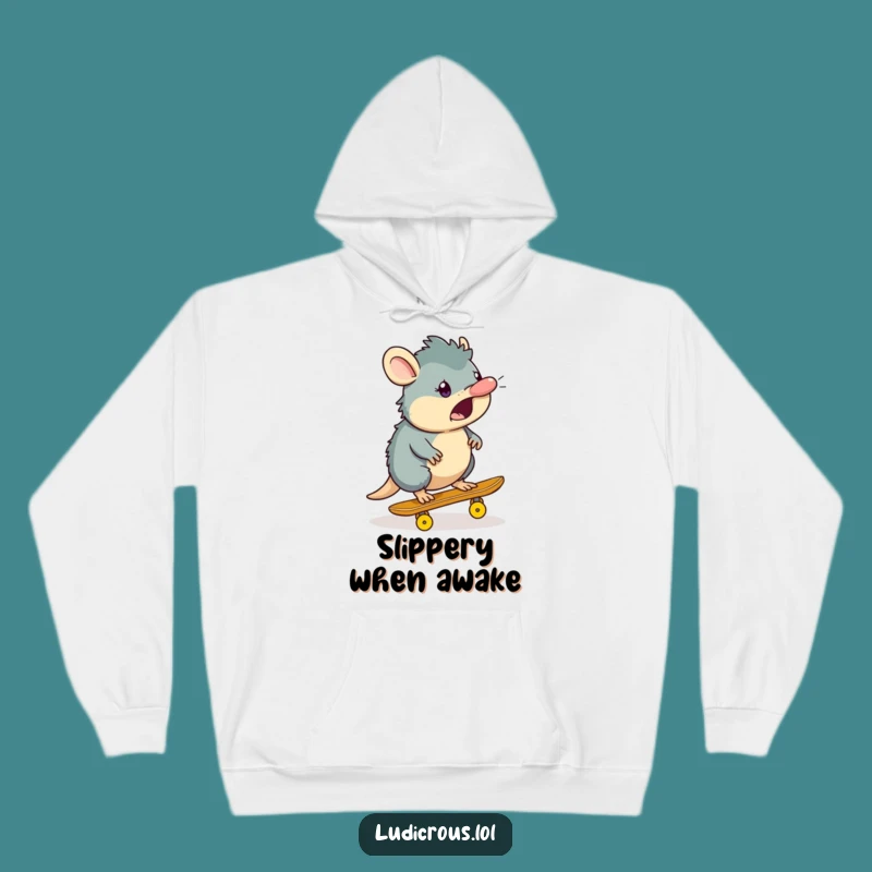 Funny Platypus Hoodie: Banana Peel Skate Surprise - Cozy Hilarious Gift