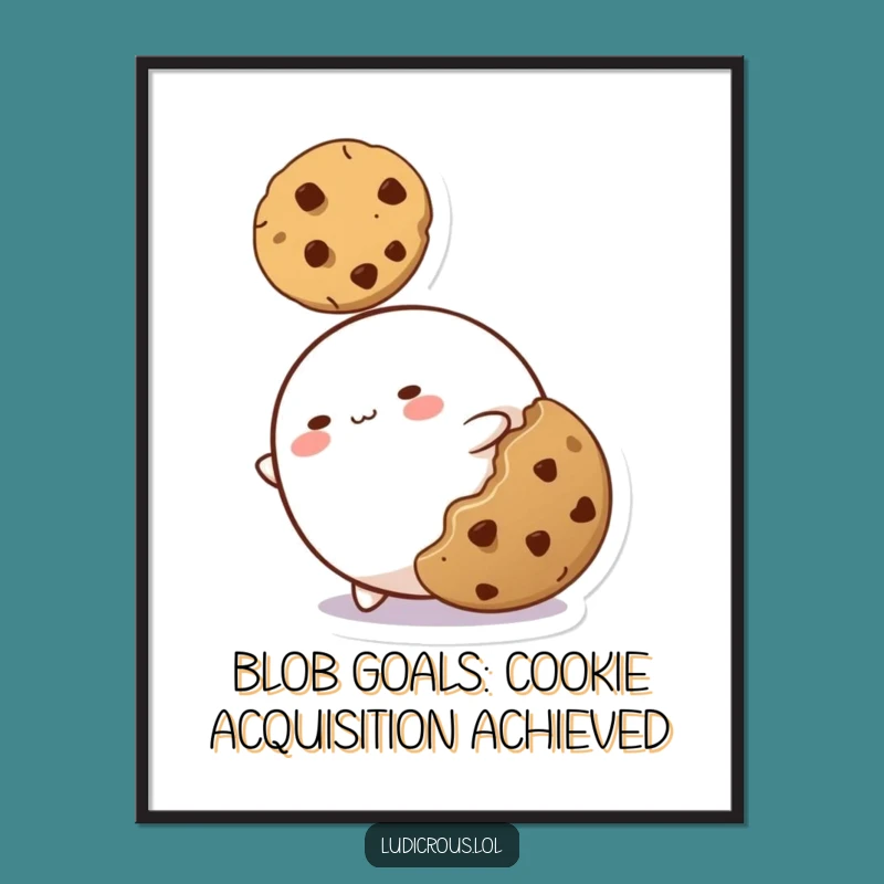 Funny Free Printable Blob Art: Hilarious Stretching Character Downloadable Wall Decor Gift