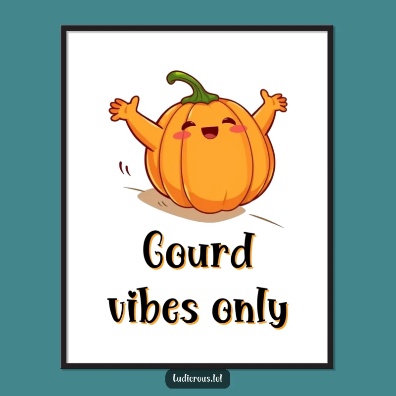 Funny Free Printable Wall Art: Pumpkin Roll Chaos, Quirky Downloadable Decor