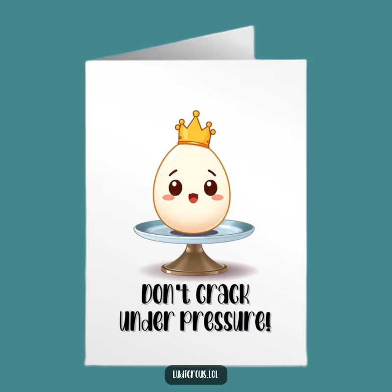 Free Printable Bday Card: Surprised Egg Crown, Hilarious Wobbling Downloadable Gift