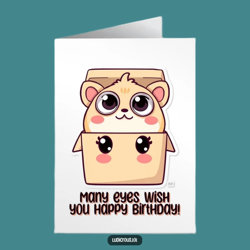 Free Printable Creature Birthday Card - Too Many Eyes, Downloadable DIY Gift!