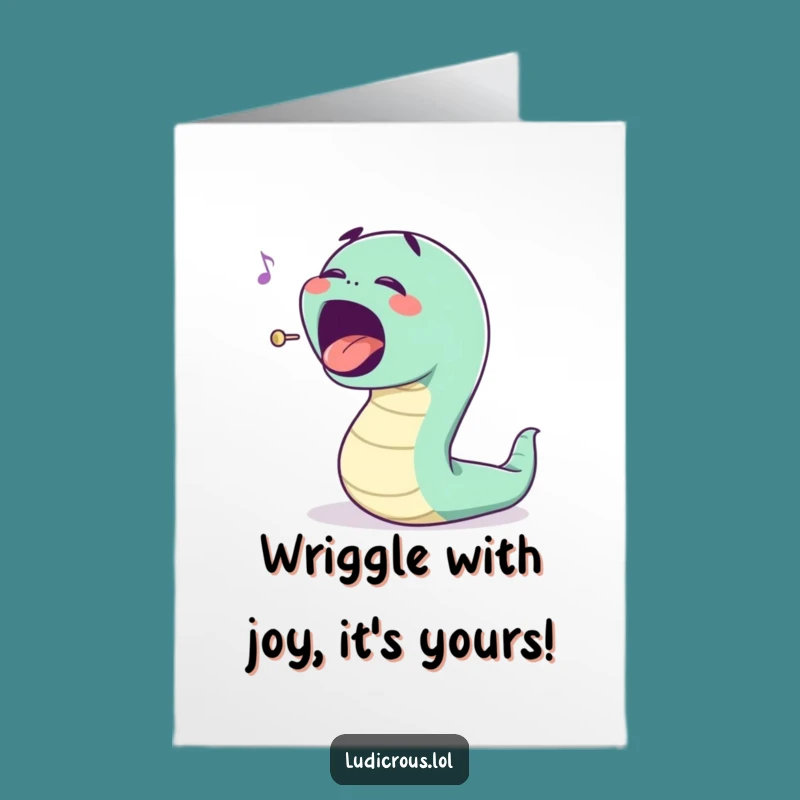 Free Printable Worm Birthday Card - Opera Singer Downloadable Gift for Fun