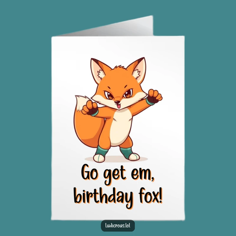 Free Printable Fox Birthday Card - Funny Mismatched Socks Downloadable Gift