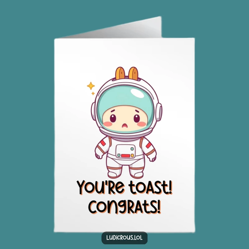 Free Printable Astronaut Congrats Card - Toaster Head Victory, Downloadable Celebration!