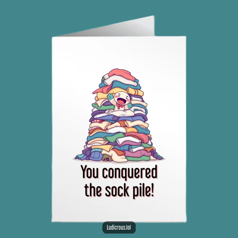 Free Printable Congrats Card: Sock Puppet Climb, Motivating Downloadable Gift