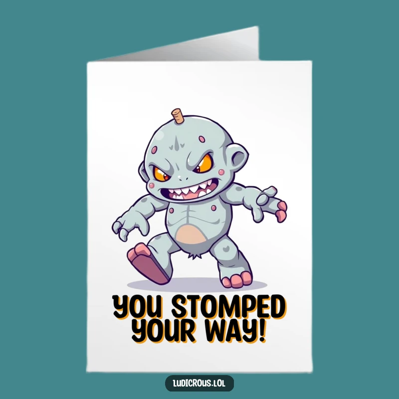 Free Printable Golem Congrats Card - Determined Skip Downloadable Gift for Effort