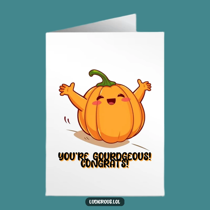 Hilarious Free Printable Congrats Card: Pumpkin's Wild Ride, Downloadable Celebration