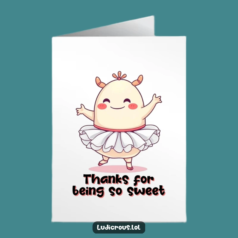 Free Printable Blob Thank You Card - Tutu Gratitude, Downloadable Gift!
