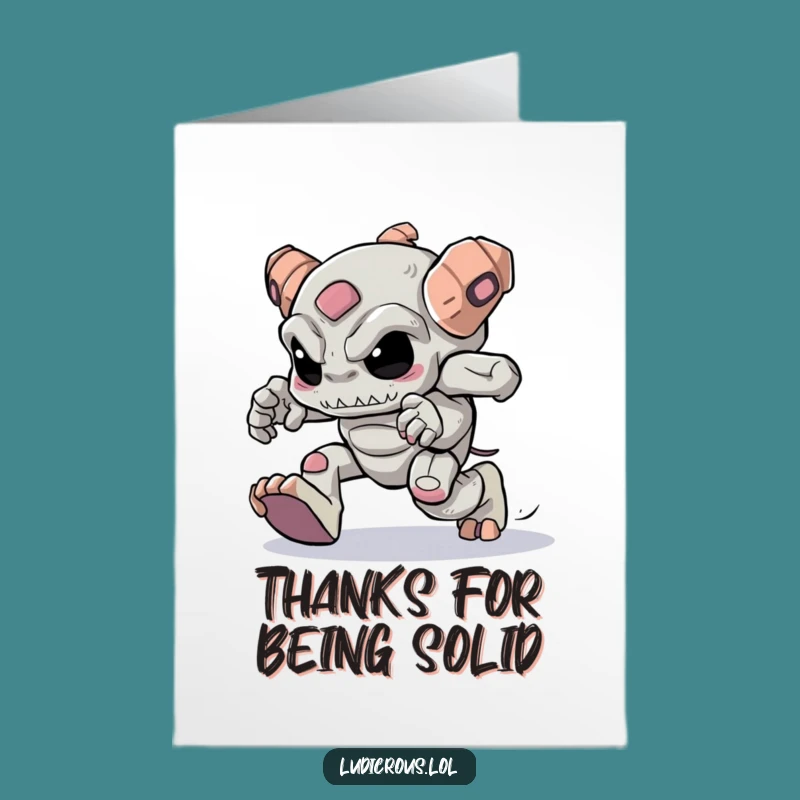 Free Printable Golem Thank You Card: Heavy Feet Skipping Downloadable Appreciation Gift