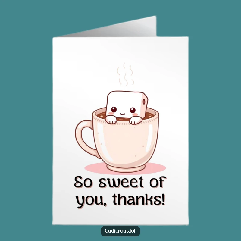 Free Printable Marshmallow Thank You Card: Warm Gratitude Downloadable Comfort