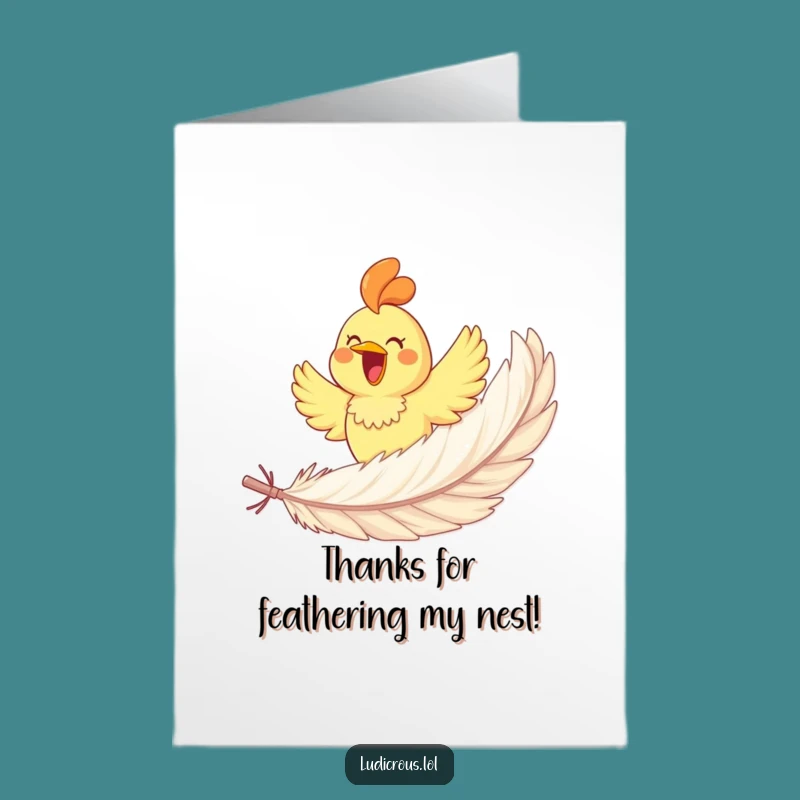 Free Printable Rubber Chicken Thank You Card: Funny Downloadable Gift of Gratitude