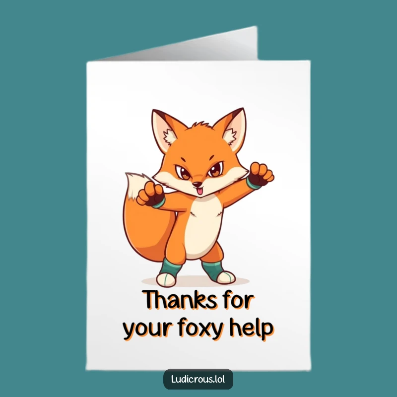 Hilarious Free Printable Fox Thank You Card - Downloadable Gratitude with Style
