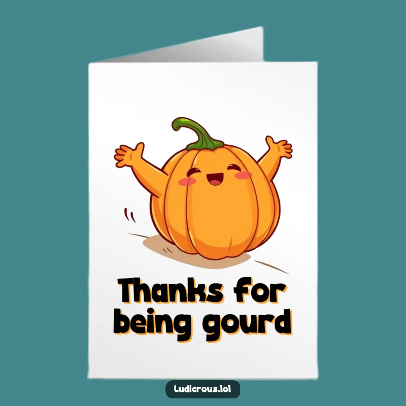 Wacky Free Printable Thank You Card: Pumpkin Roll Chaos, Downloadable Gratitude