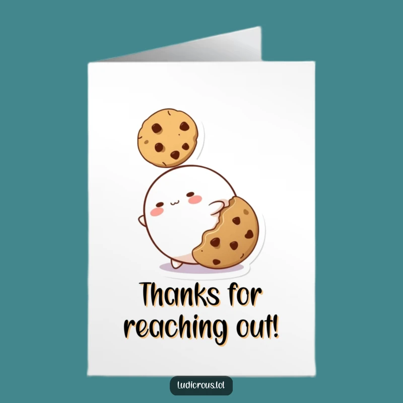 Free Printable Blob Thank You Card: Comedic Appreciation Downloadable Gift for Gratitude
