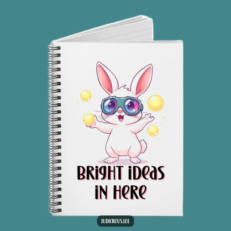 Funny Rabbit Goggle Juggler Notebook - Hilarious Journal for Cosmic Ideas