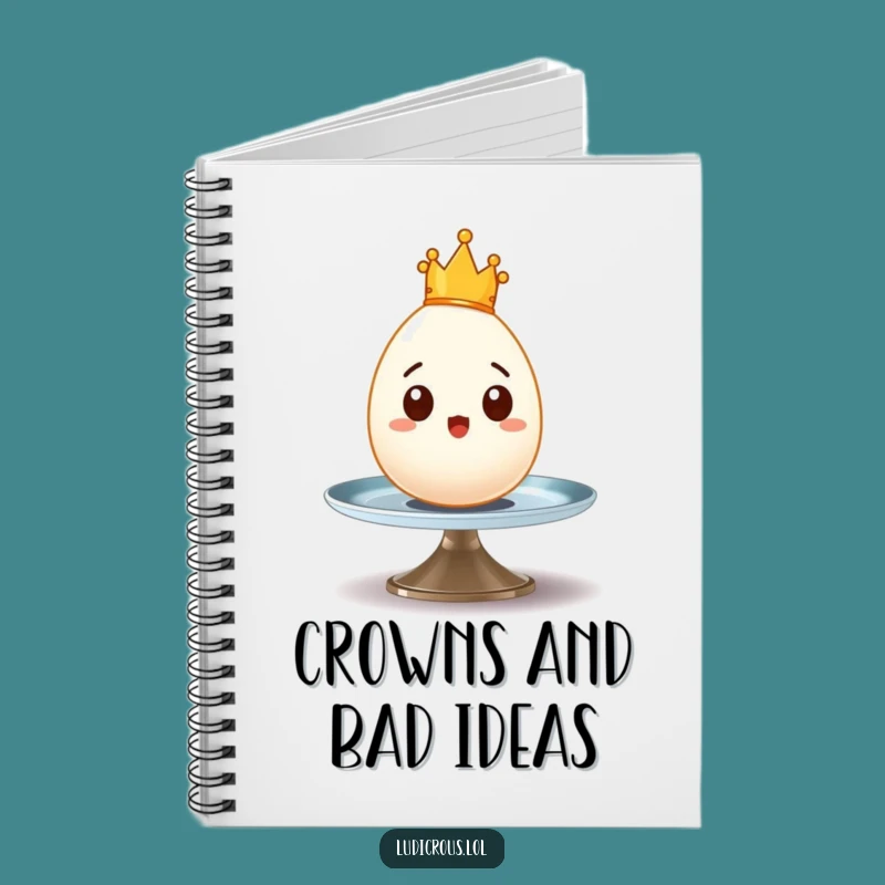 Funny Surprised Egg Notebook - Jot Down Regal Ideas with Wobble