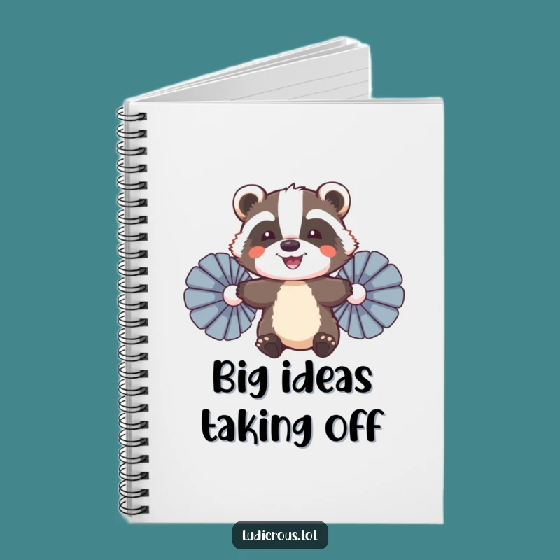 Funny Badger Flying Notebook: Jot Down Flights of Fancy, Hilarious Gift!