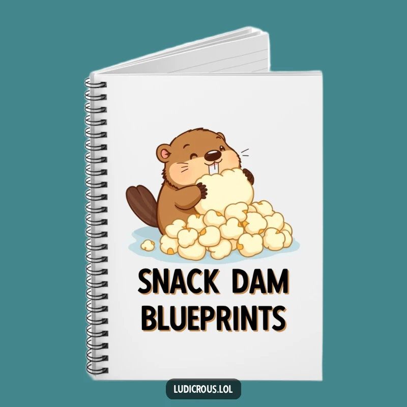 Funny Beaver Popcorn Dam Notebook: Plan Your Projects with Humor