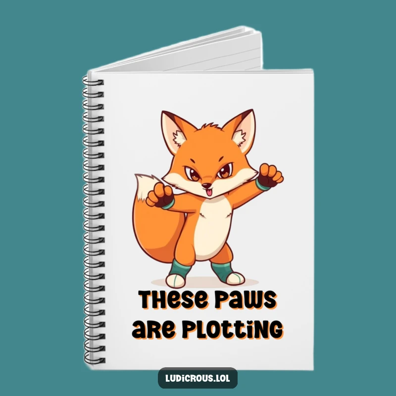 Funny Fox Dramatic Pose Notebook - Jot Down Bold Ideas, The Perfect Funny Gift