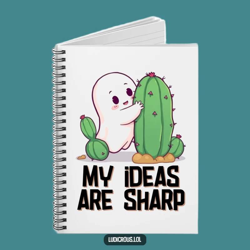 Funny Ghost Cactus Hug Notebook: Jot Down Ideas with Hilarious Prickly Inspiration!