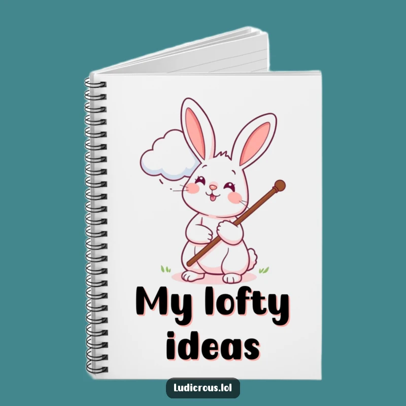 Funny Rabbit Cloud Petting Notebook: Jot Down Ideas with Whimsical Charm