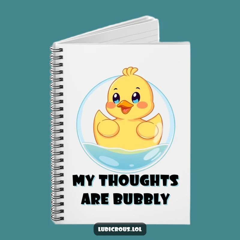 Funny Rubber Ducky Notebook - Jot Down Ideas with Bubble Float Fun