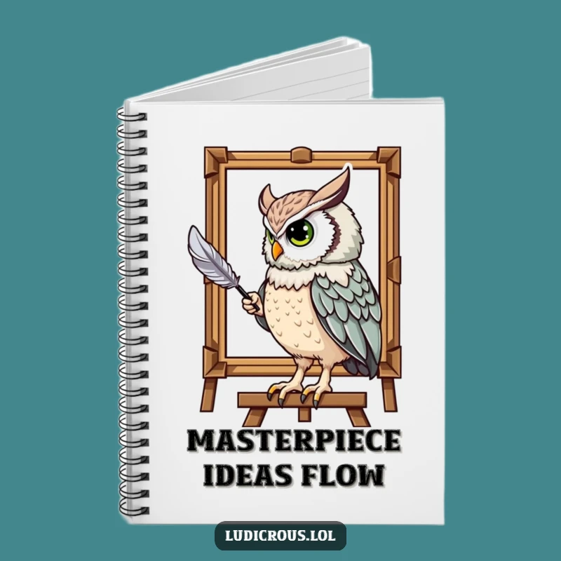 Funny Owl Painting Portrait Notebook: Jot Down Your Artistic Ideas