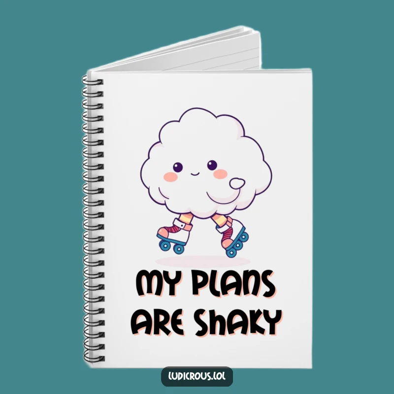 Funny Cloud Roller Skates Notebook: Capture Your Ideas with Hilarious Skater Flair!