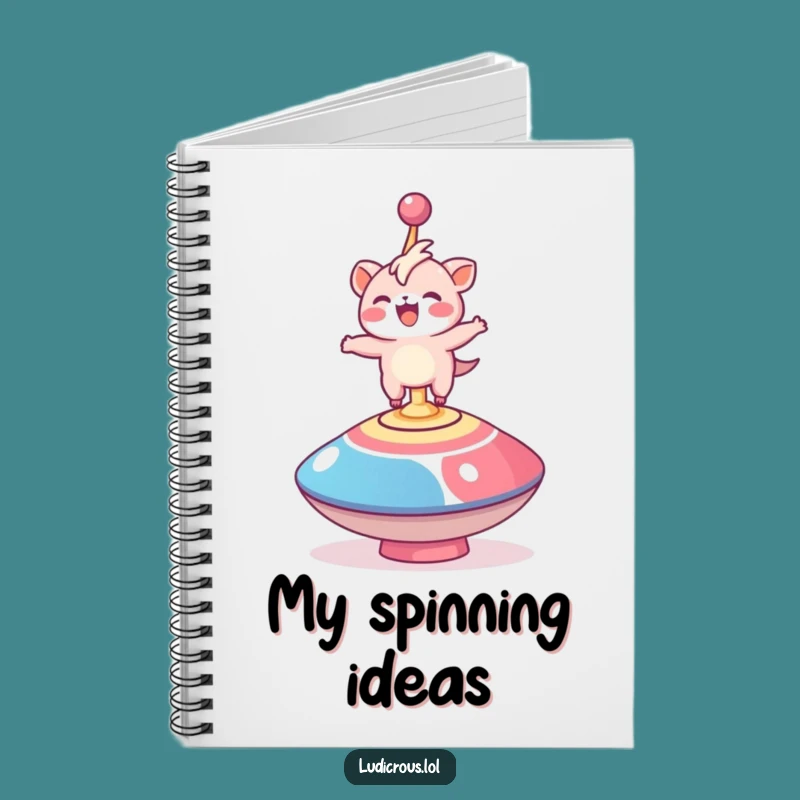 Funny Spinning Top Creature Notebook: Journal Balance Pages, Perfect Funny Gift