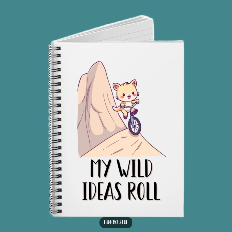 Funny Unicycle Critter Notebook: Journal Steep Pages, Perfect Funny Gift