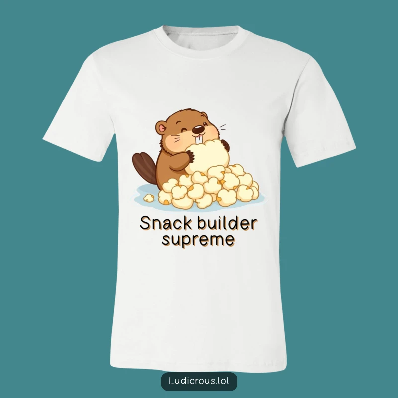 Funny Beaver Popcorn Dam T-Shirt: Hilarious Craftsmanship for a Unique Gift