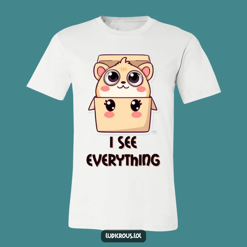 Funny Creature T-Shirt: Many Eyes Peeking, Hilarious Surprise Tee Gift