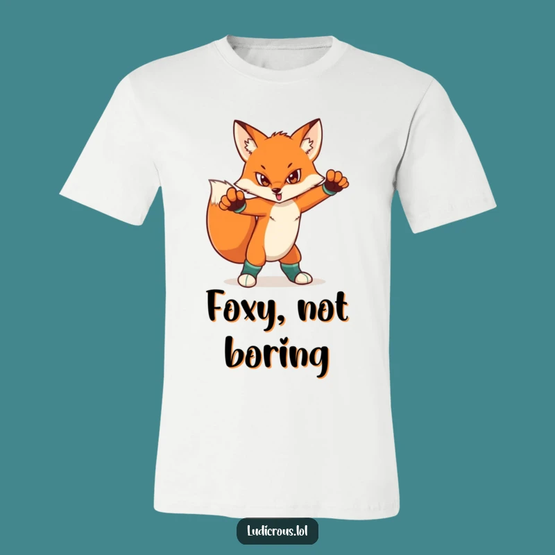 Funny Fox Dramatic Pose T-Shirt - Mismatched Socks, Bold Style, Awesome Funny Gift Tee