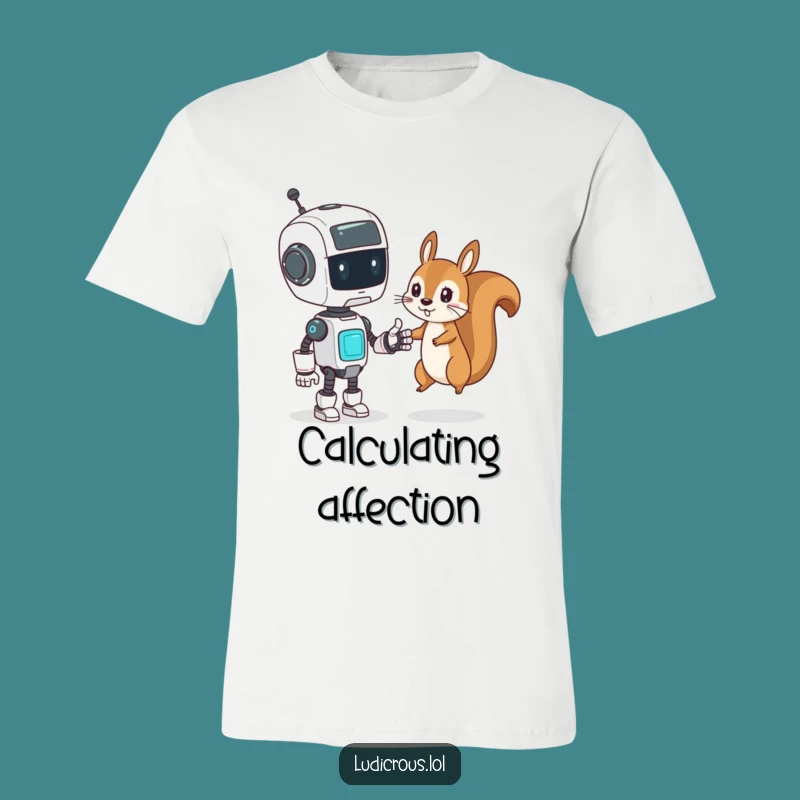 Funny Robot Squirrel T-Shirt - Awkward High Five - Tech Humor Gift!