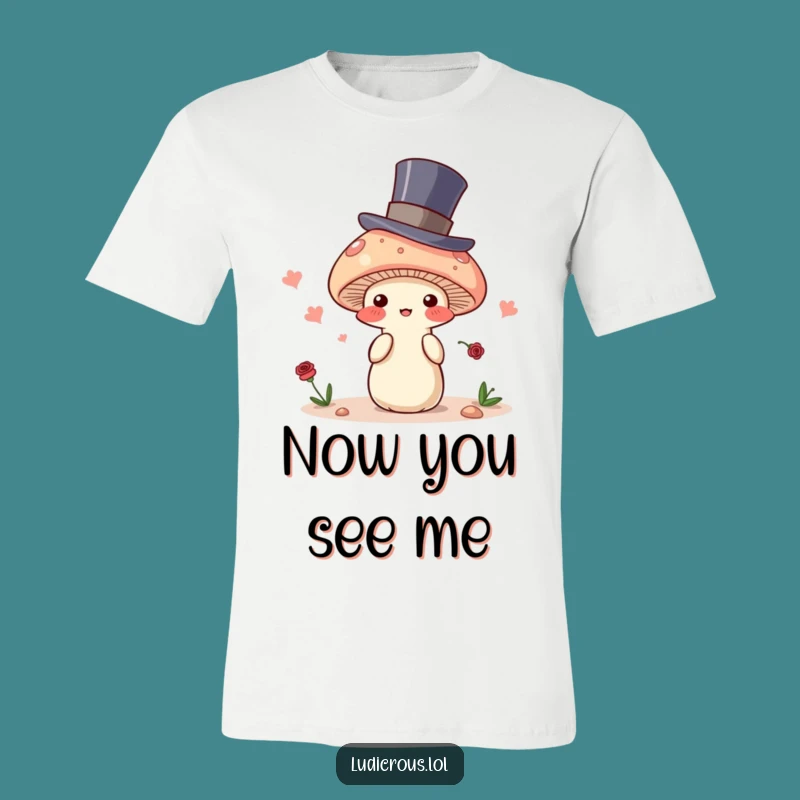 Funny Mushroom Magician T-Shirt: Wear Your Mystical, Shy Charm