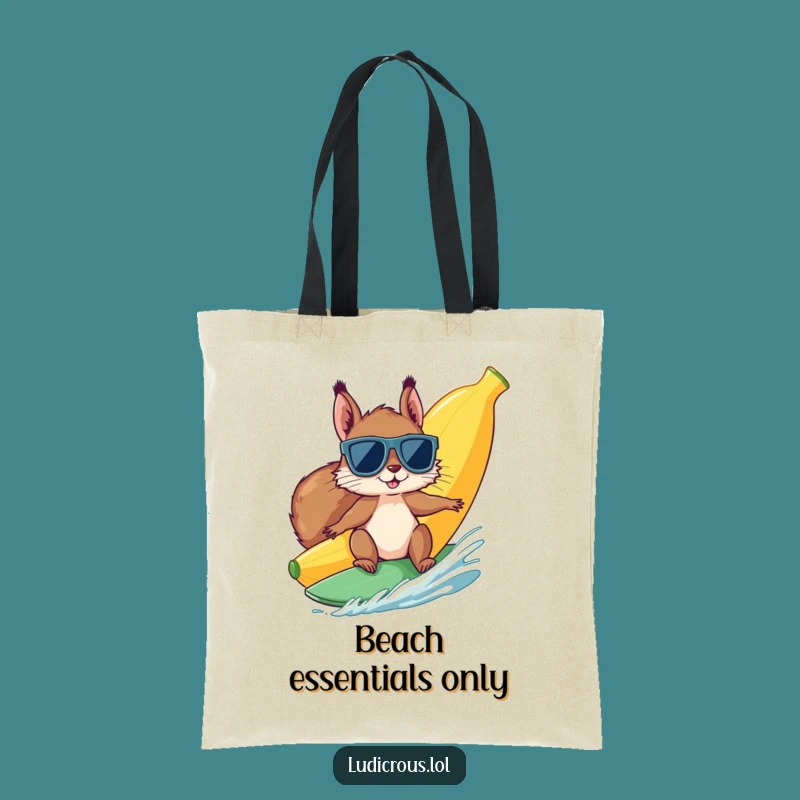 Funny Squirrel Banana Surf Tote Bag: Carry Your Laughs in Style