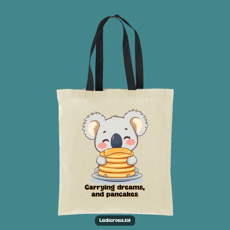 Funny Koala Pancake Tote Bag: Stylish & Hilarious Carryall for Daily Errands