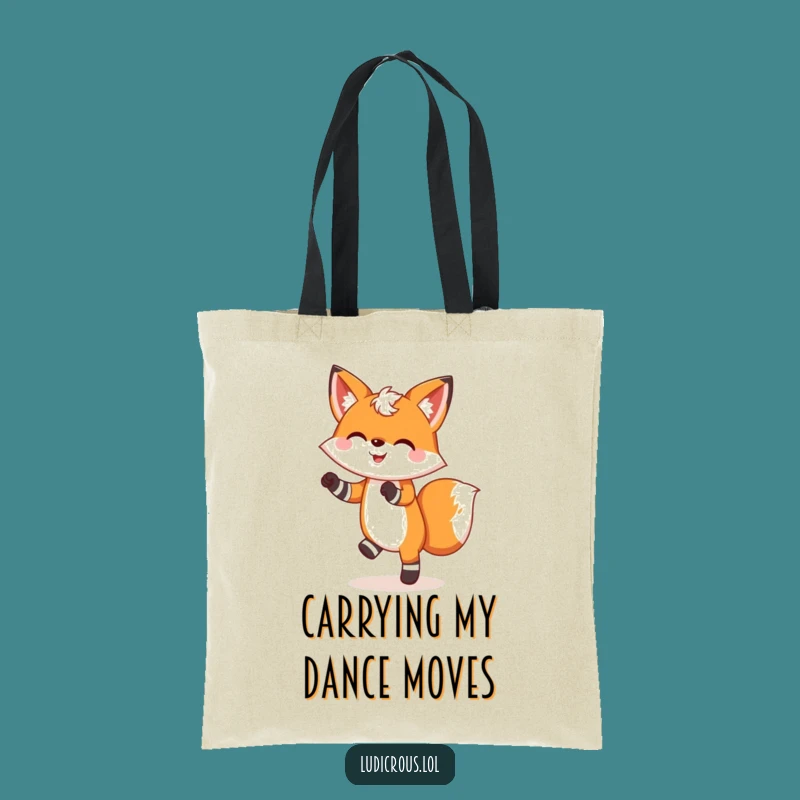 Funny Cheerful Fox Dancing Tote Bag: Carry Your Joy and Style