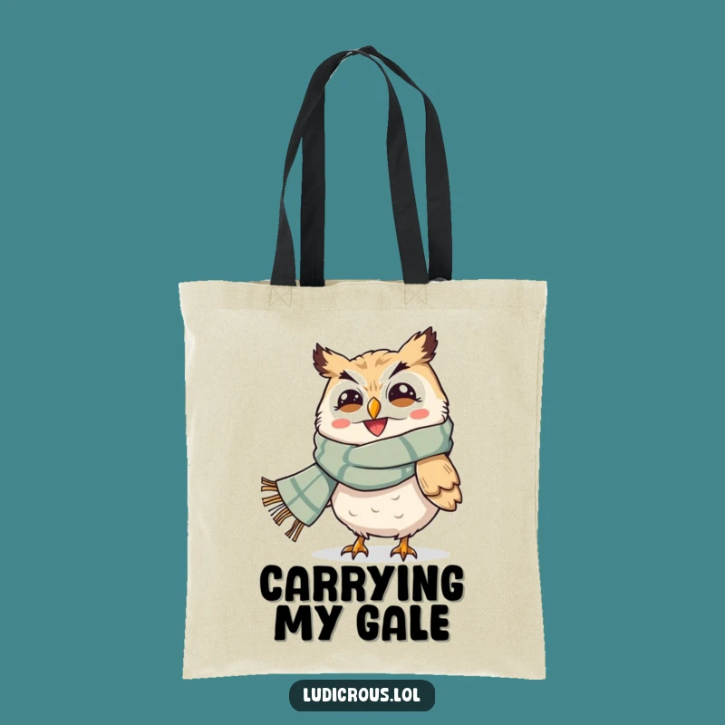 Funny Owl Windblown Tote Bag: Carry Your Essentials with Gusto
