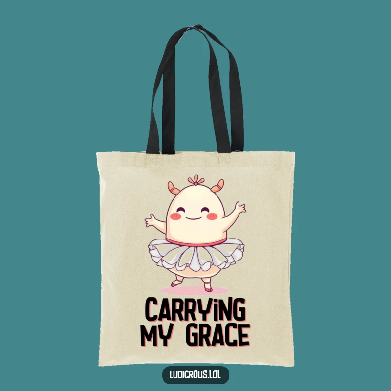 Funny Blob Monster Tote Bag: Tutu Ballet Style, Hilarious Accessory Gift