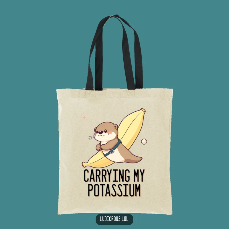 Funny Otter Banana Space Flight Tote Bag - Carry Your Absurdity