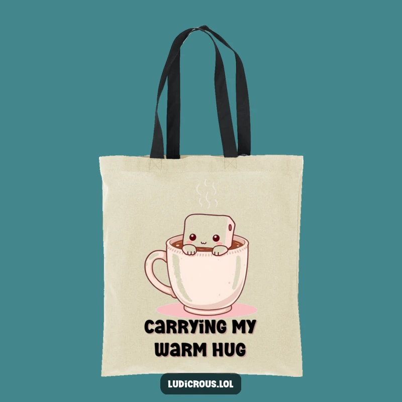 Funny Marshmallow Hot Chocolate Tote Bag: Carry Your Comfort, Hilarious Gift