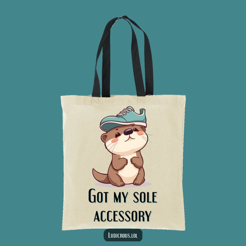 Funny Otter Shoe Hat Tote Bag: Carry Your Laughs in Style, Great Gift!