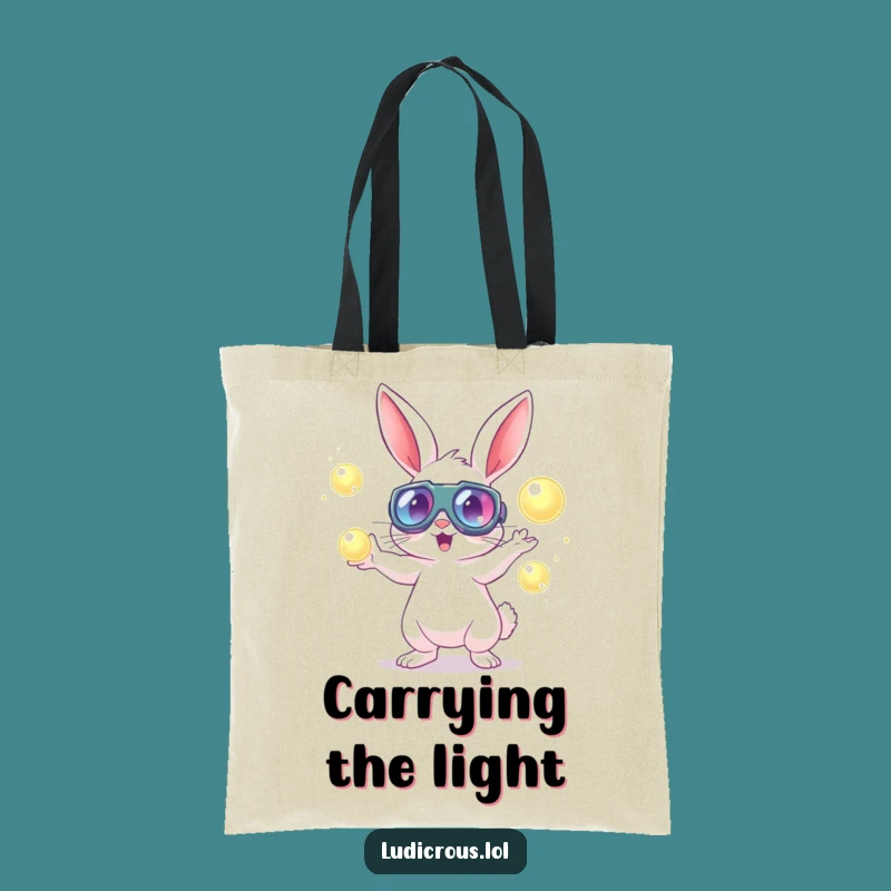 Funny Rabbit Goggle Juggler Tote Bag - Practical and Hilarious Carry-All