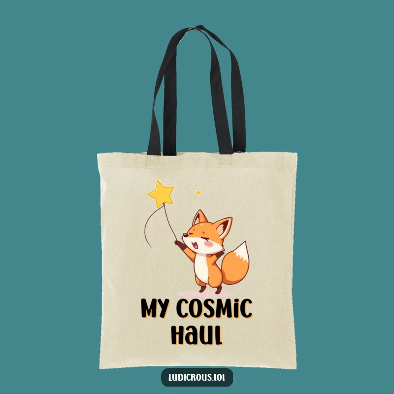Funny Fox Shooting Star Tote Bag - Stylish and Hilarious Carry-All